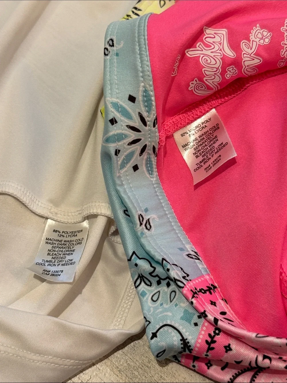 Kids Lucky in Love 2 pc. Bandana Halter Top Bright Pastel Skort Set L 1
